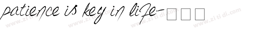 patience is key in life字体转换